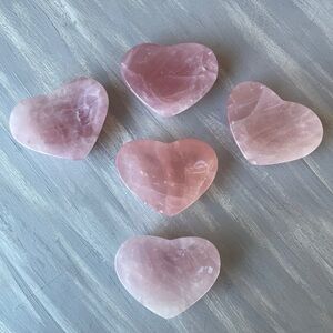 Rose quartz heart bowl